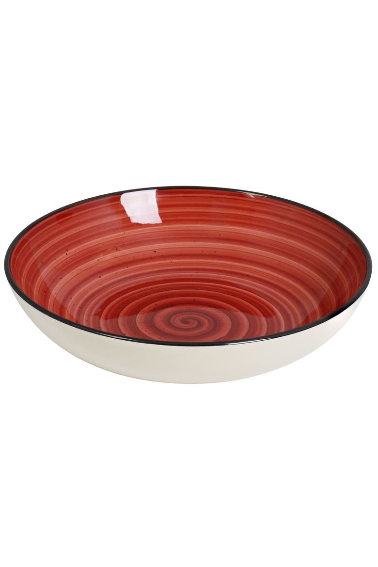 Gia 24 Piece Round Stoneware Dinnerware Set, Alternate, color, White