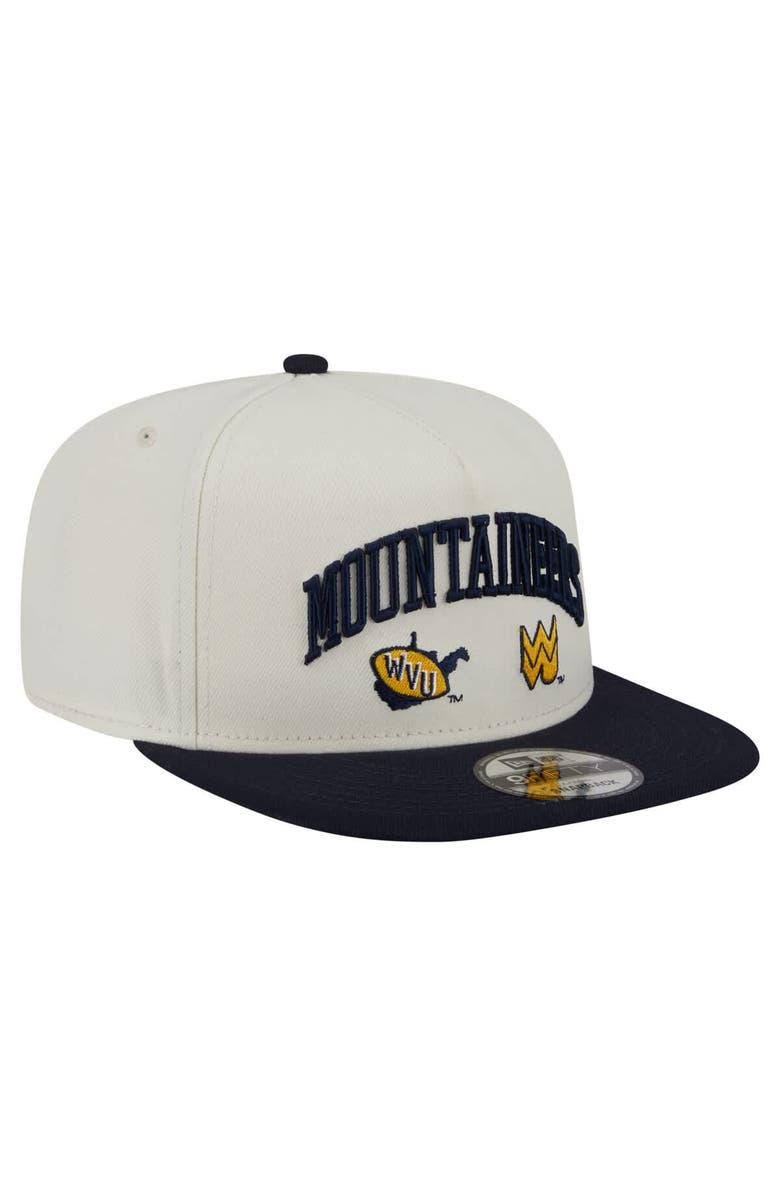 New Era Men's New Era White West Virginia Mountaineers Collegiate 9FIFTY A-Frame Snapback Hat, Alternate, color, White