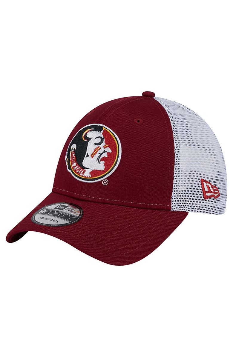 New Era Men's New Era Garnet Florida State Seminoles Trucker 9FORTY Adjustable Hat, Main, color, 
