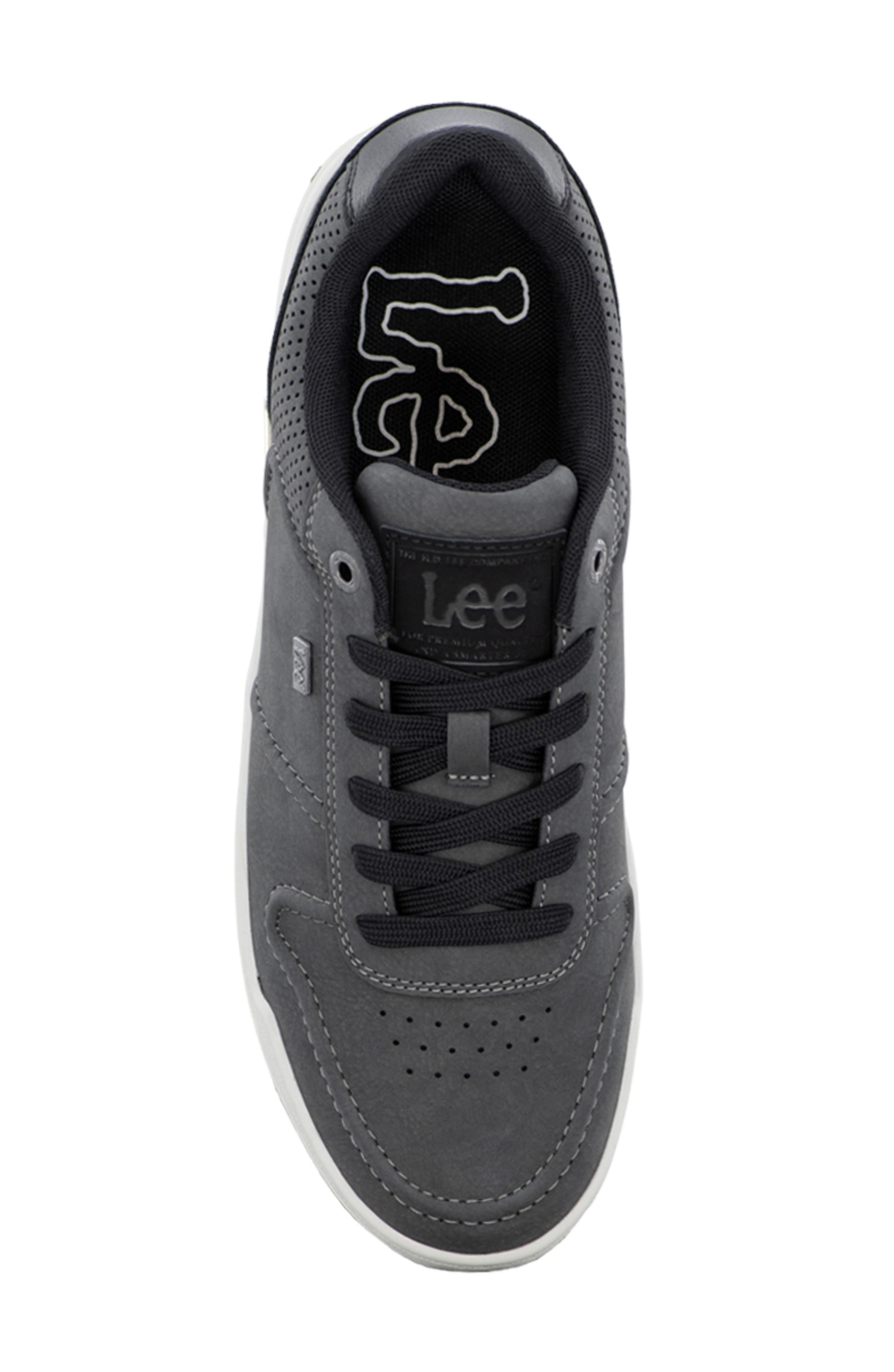 Specter Lux Faux Leather Sneaker, Alternate, color, CHARCOAL/ BLACK