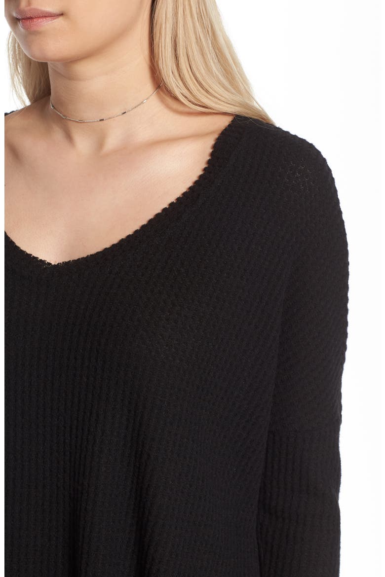 Cozy Thermal Top, Alternate, color, BLACK