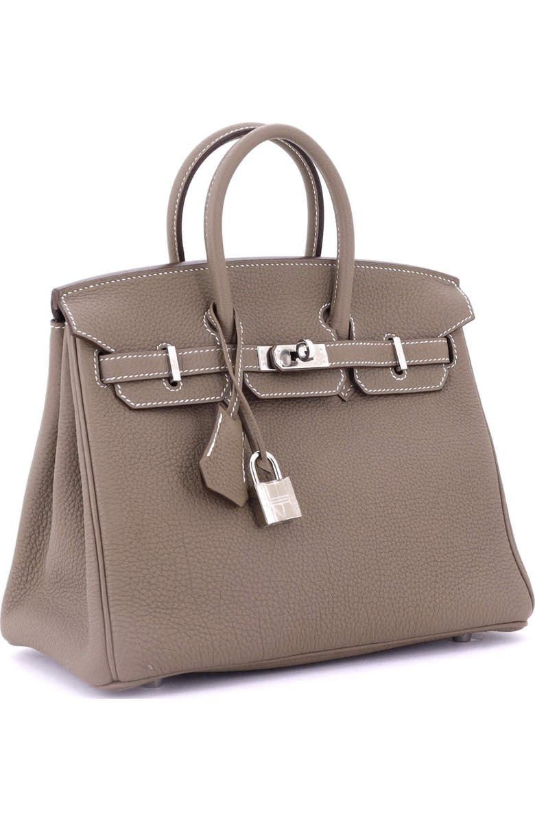 Pre-Owned Hermes Birkin Handbag Grey Togo with Palladium Hardware 25, Alternate, color, Etoupe
