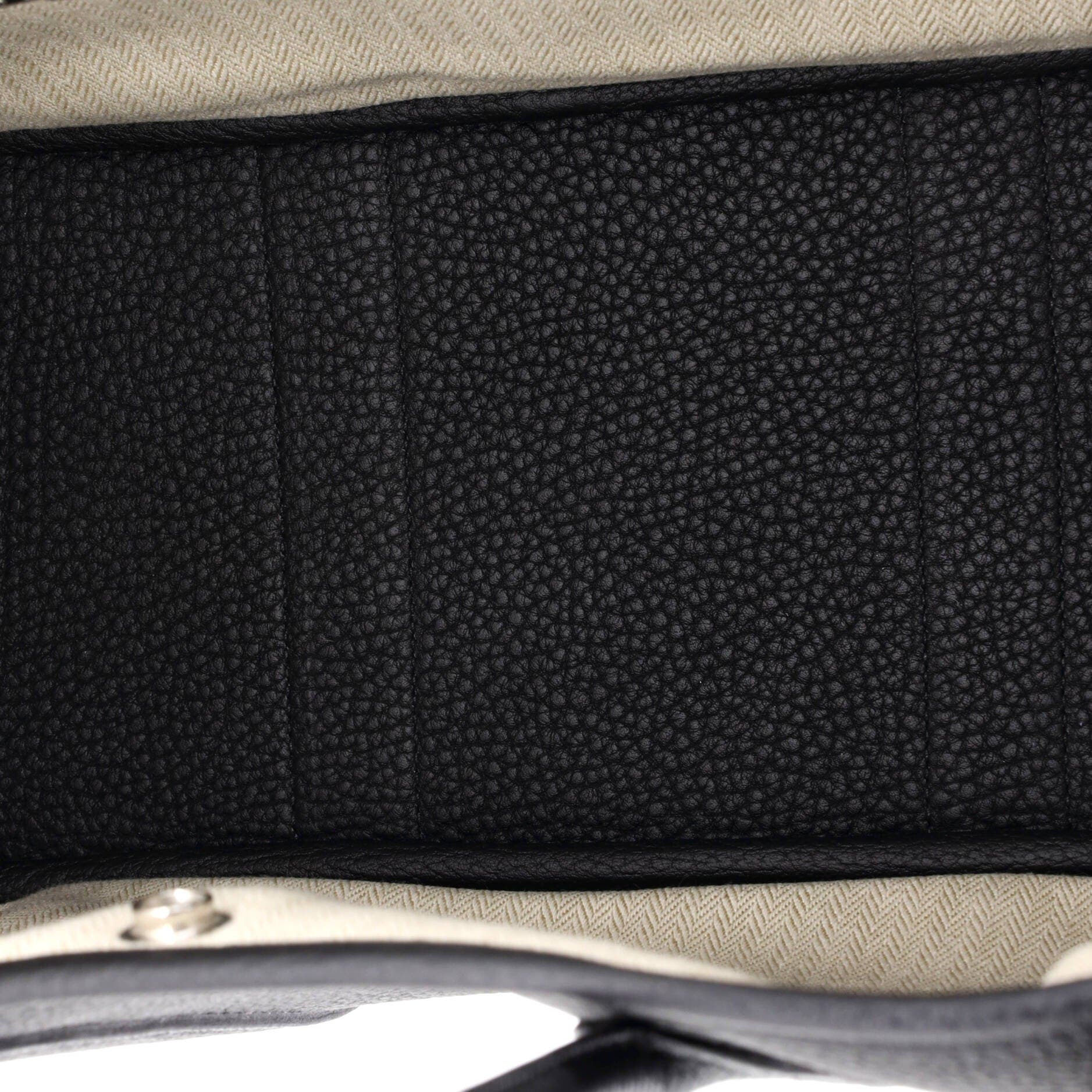 Pre-Owned Hermes Garden Party Tote Leather 30, Alternate, color, Noir