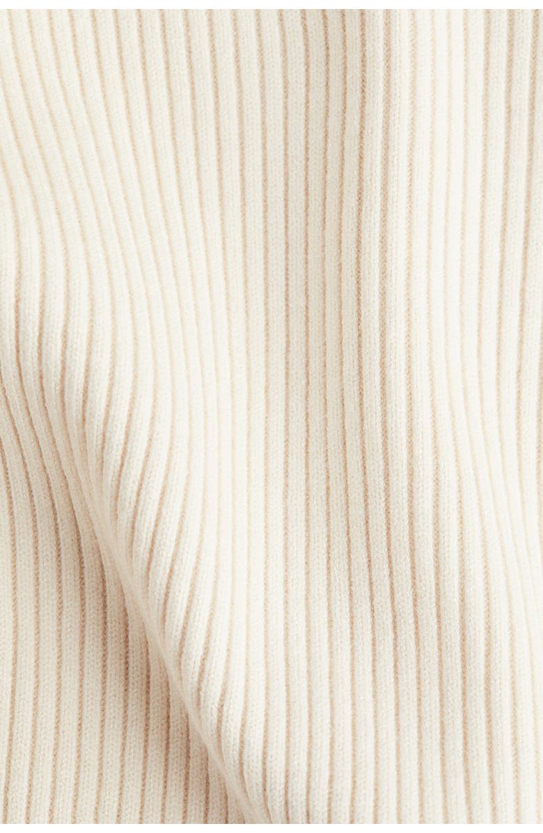 H&M Rib-knit Top, Alternate, color, Light Beige