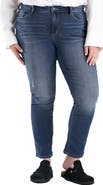 SLINK Jeans High Waist Distressed Straight Leg Jeans