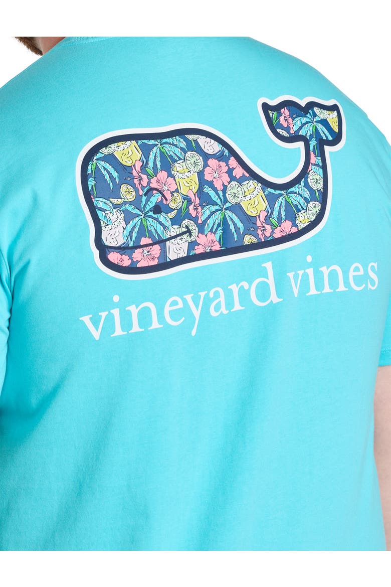 Big & Tall Forita Palms Whale Graphic Tee, Alternate, color, TURQS