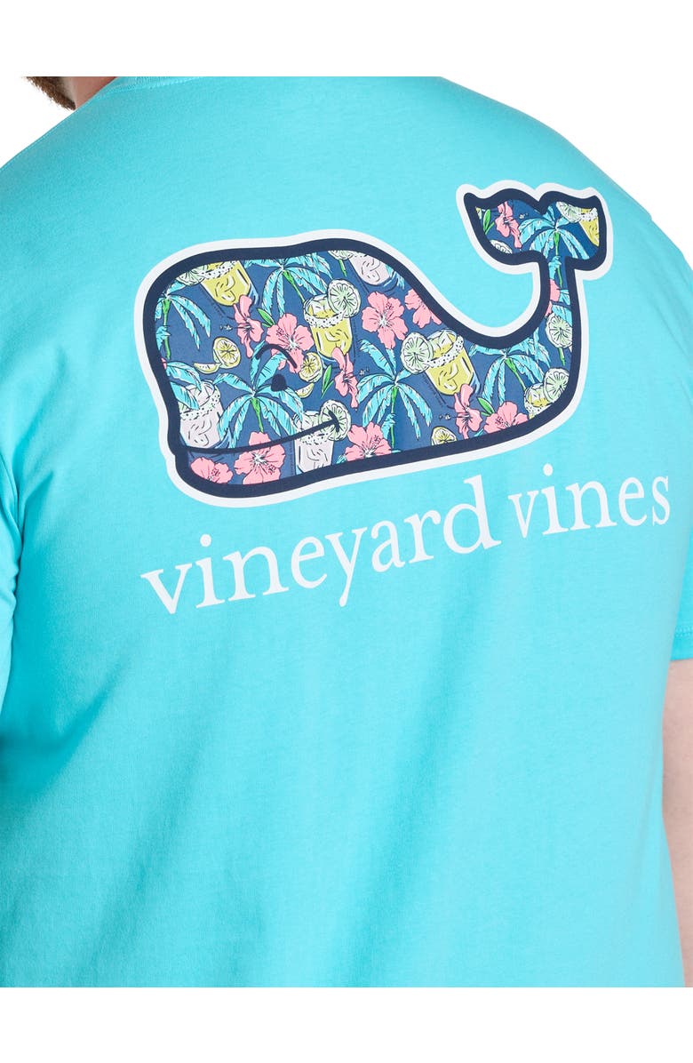 vineyard vines Big & Tall Forita Palms Whale Graphic Tee, Alternate, color, Turqs