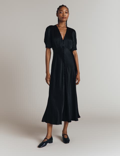 Madison Satin Midi Dress