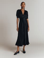Ghost London Madison Satin Midi Dress