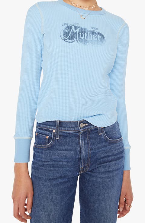 Star Waffle Stitch Stretch Cotton Top