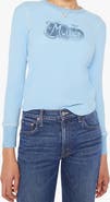 MOTHER Star Waffle Stitch Stretch Cotton Top
