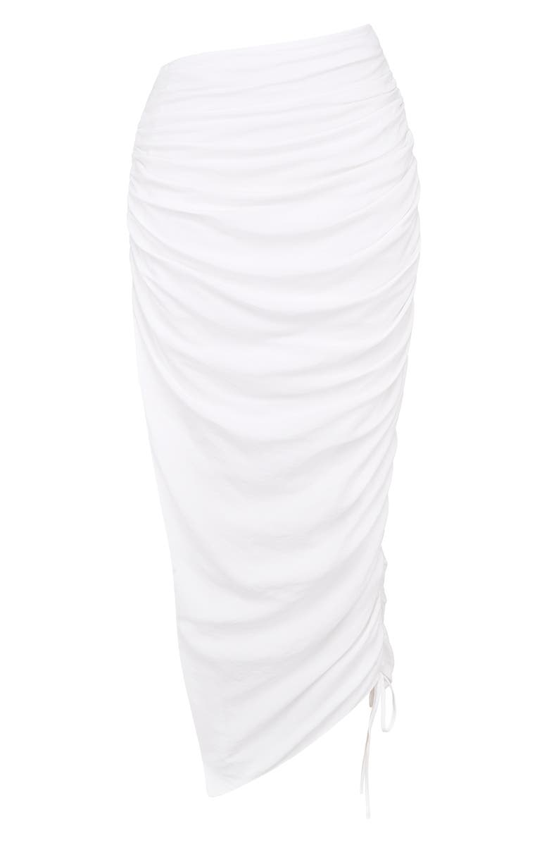 HOUSE OF CB Loie Ruched Slit Maxi Skirt, Alternate, color, White