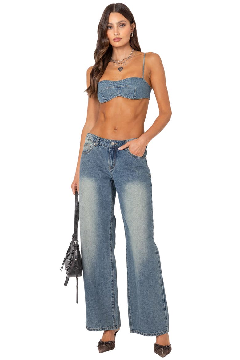 Brandy Denim Bralette, Alternate, color, BLUE-WASHED