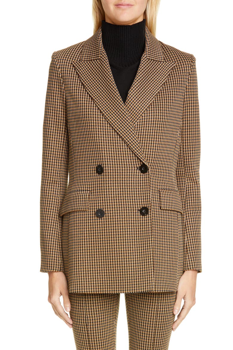 Double Breasted Houndstooth Blazer, Main, color, MULTI