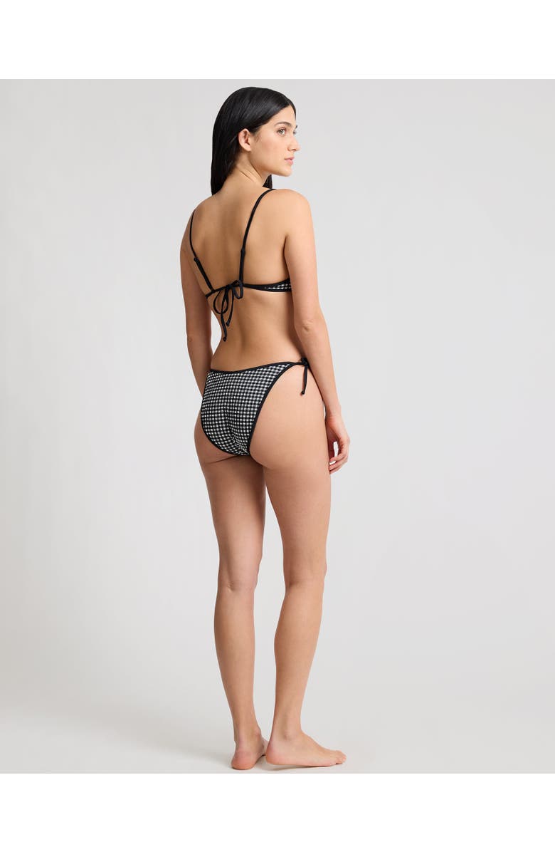 Onia Cleo String-Tie Bikini Bottom, Alternate, color, Black/White