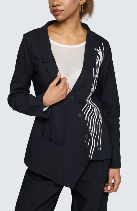 Ava Printed Linen Cotton Blended Jacket