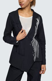 LUUKAA Ava Printed Linen Cotton Blended Jacket