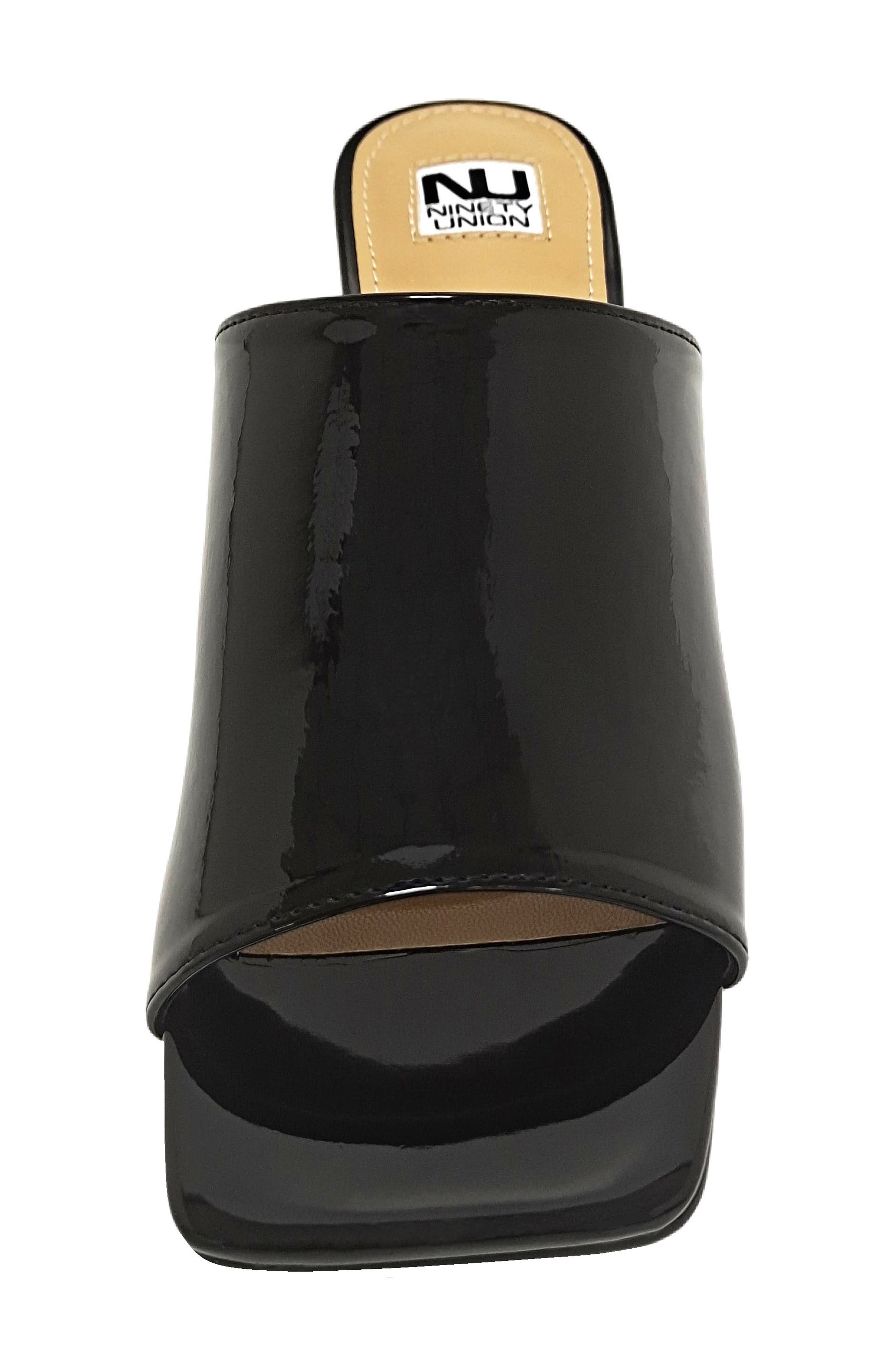 NINETY UNION Florence Square Toe Mule, Alternate, color, Black