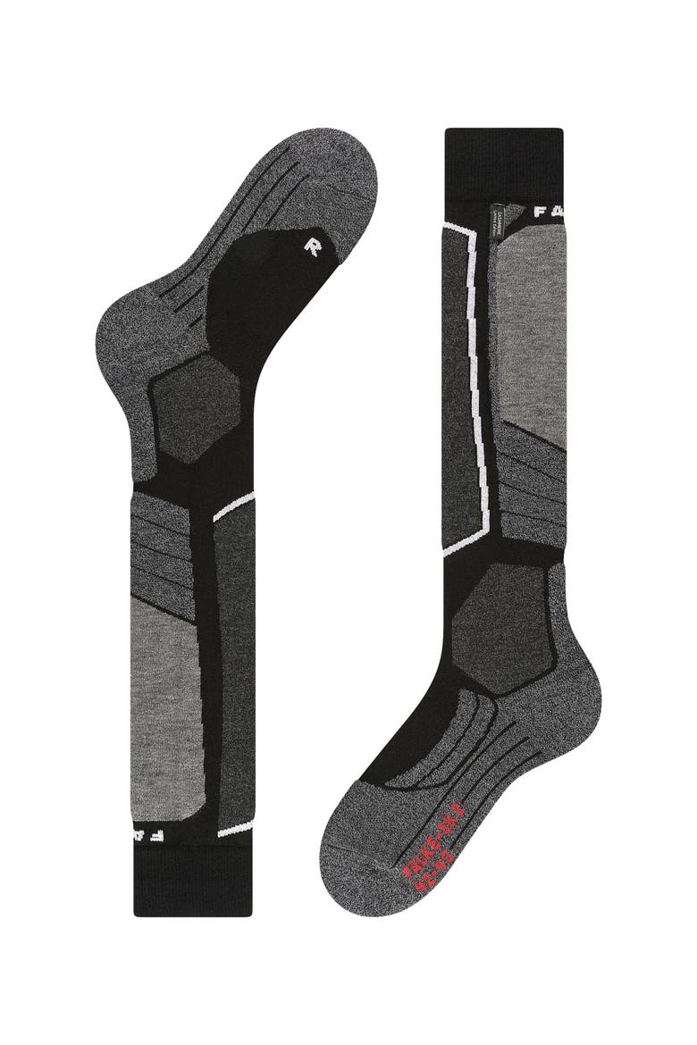 SK2 Intermediate Cashmere Ski Socks, Alternate, color, Black-Mix