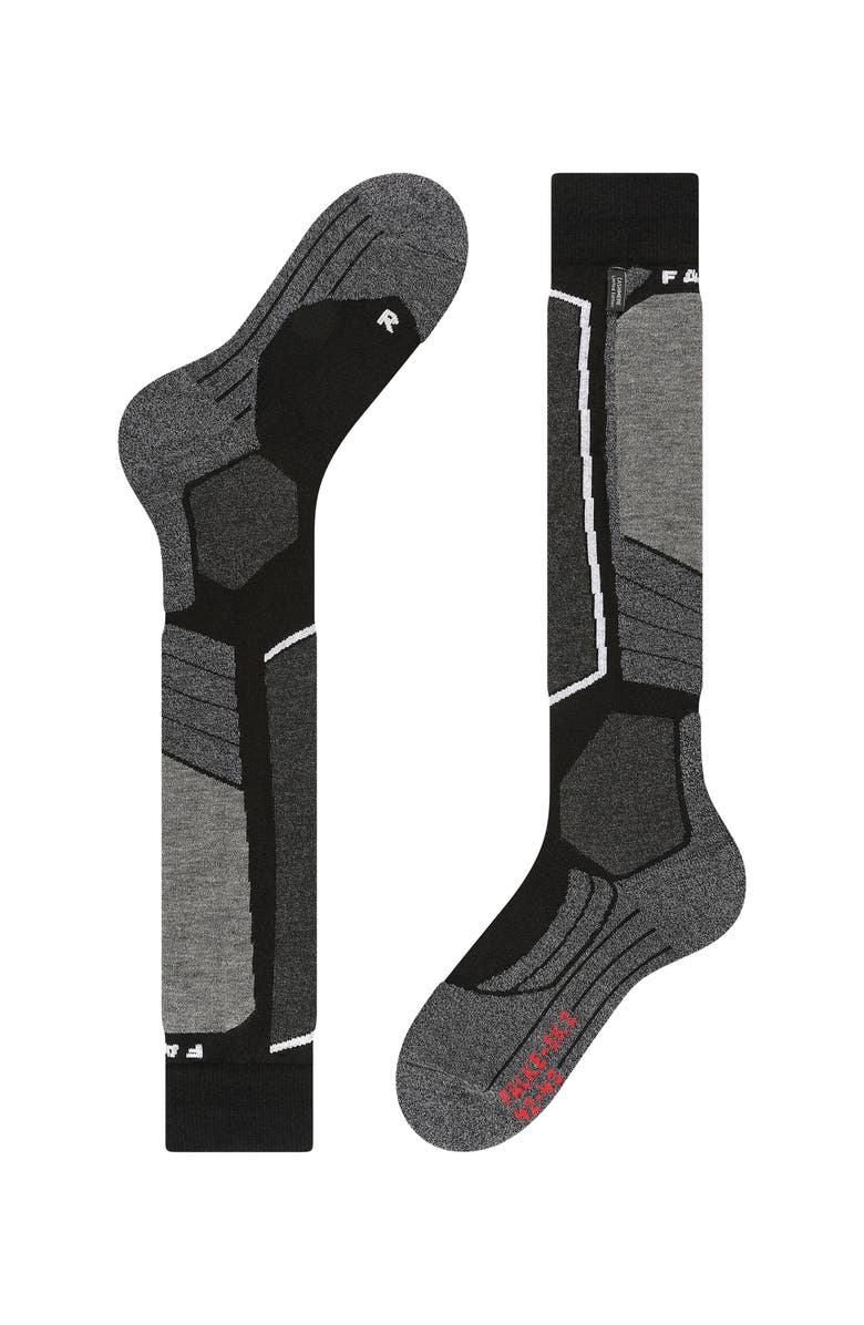 Falke SK2 Intermediate Cashmere Ski Socks, Alternate, color, Black-Mix