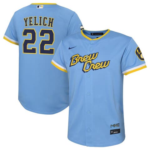 Toddler Nike Christian Yelich Powder Blue Milwaukee Brewers City Connect Replica Player Jersey