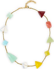 SAACHI Colorblock Stone Necklace