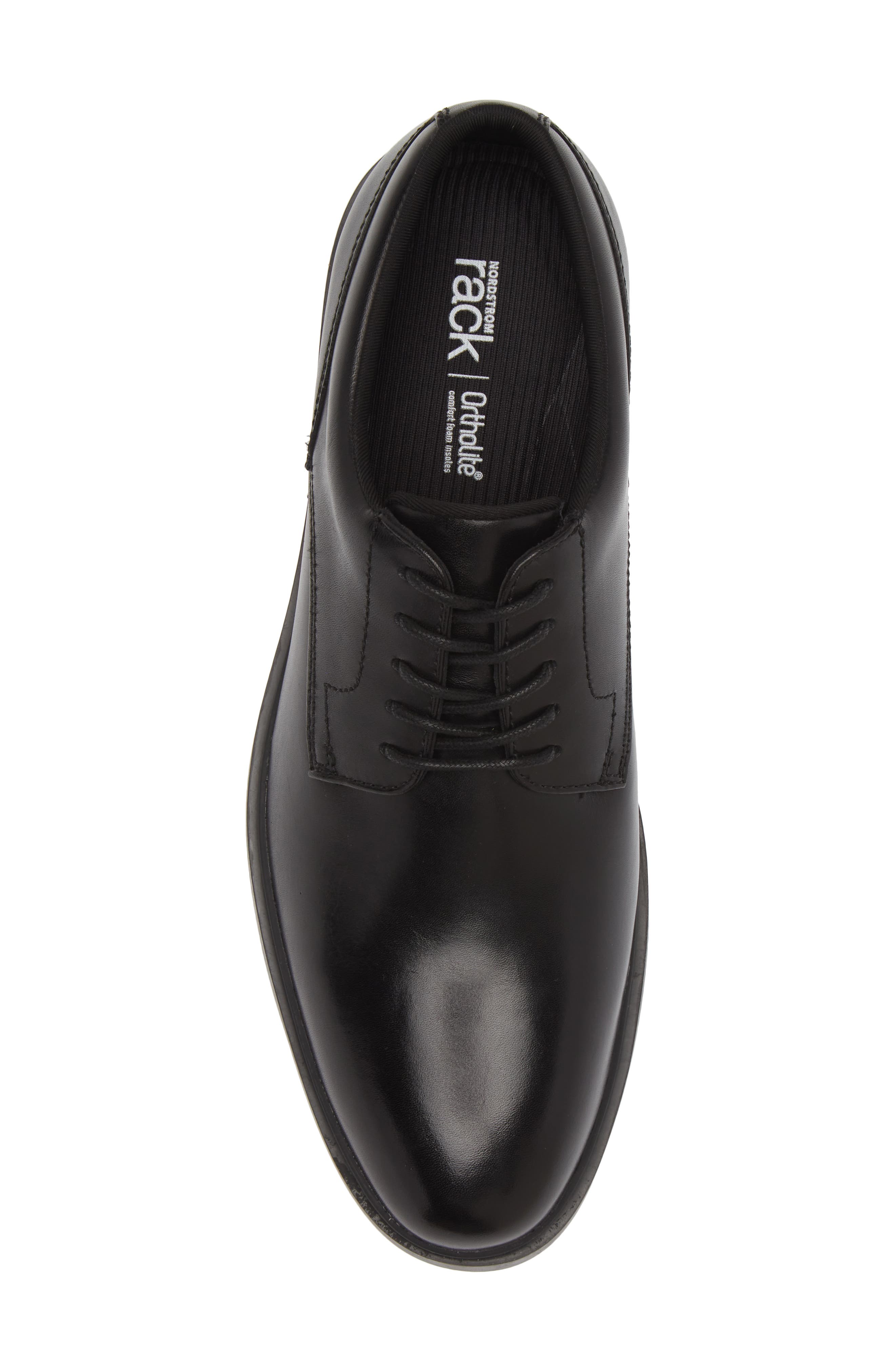NORDSTROM RACK Charlie Comfort Plain Toe Derby, Alternate, color, Black