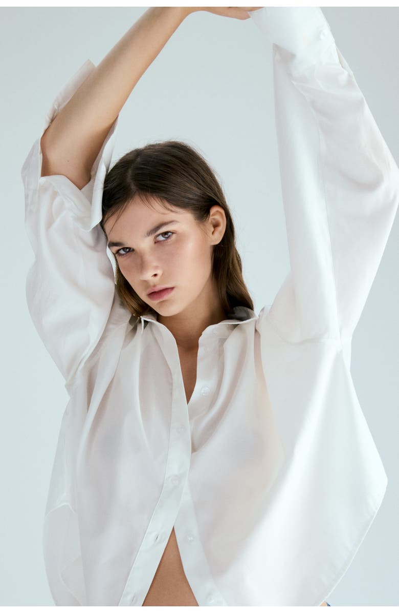 H&M Loose-fit Shirt, Alternate, color, White