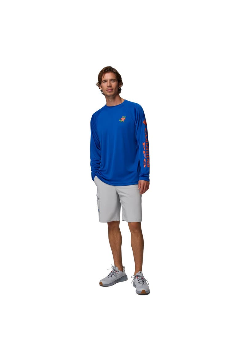 Men's Columbia Royal Florida Gators Terminal Tackle Omni-Shade Raglan Long Sleeve T-Shirt, Alternate, color, Royal