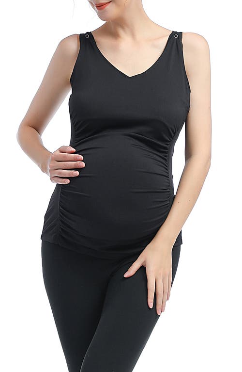 Kimi and Kai Essential Maternity/Nursing Tank in Black