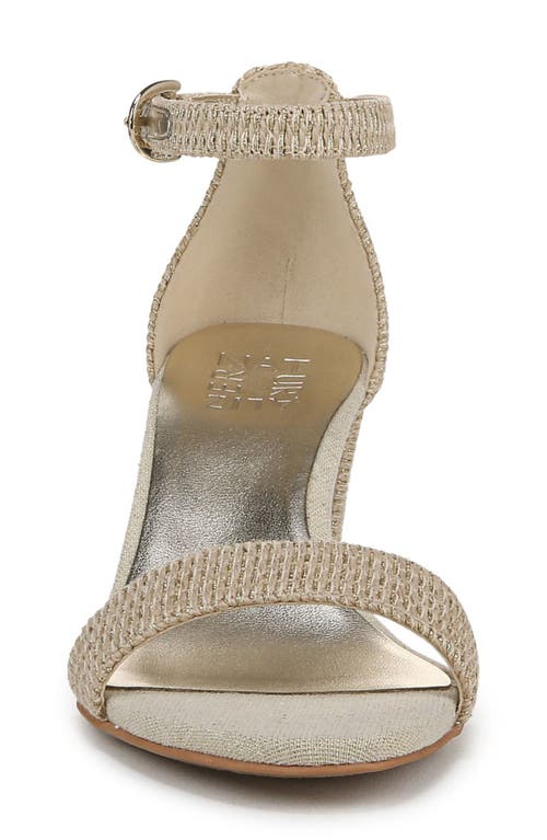 Naturalizer Vera Glitz Ankle Strap Sandal In Natural/gold