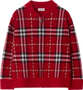 Burberry Check Wool Bomber Jacket