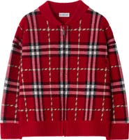 Burberry Check Wool Bomber Jacket