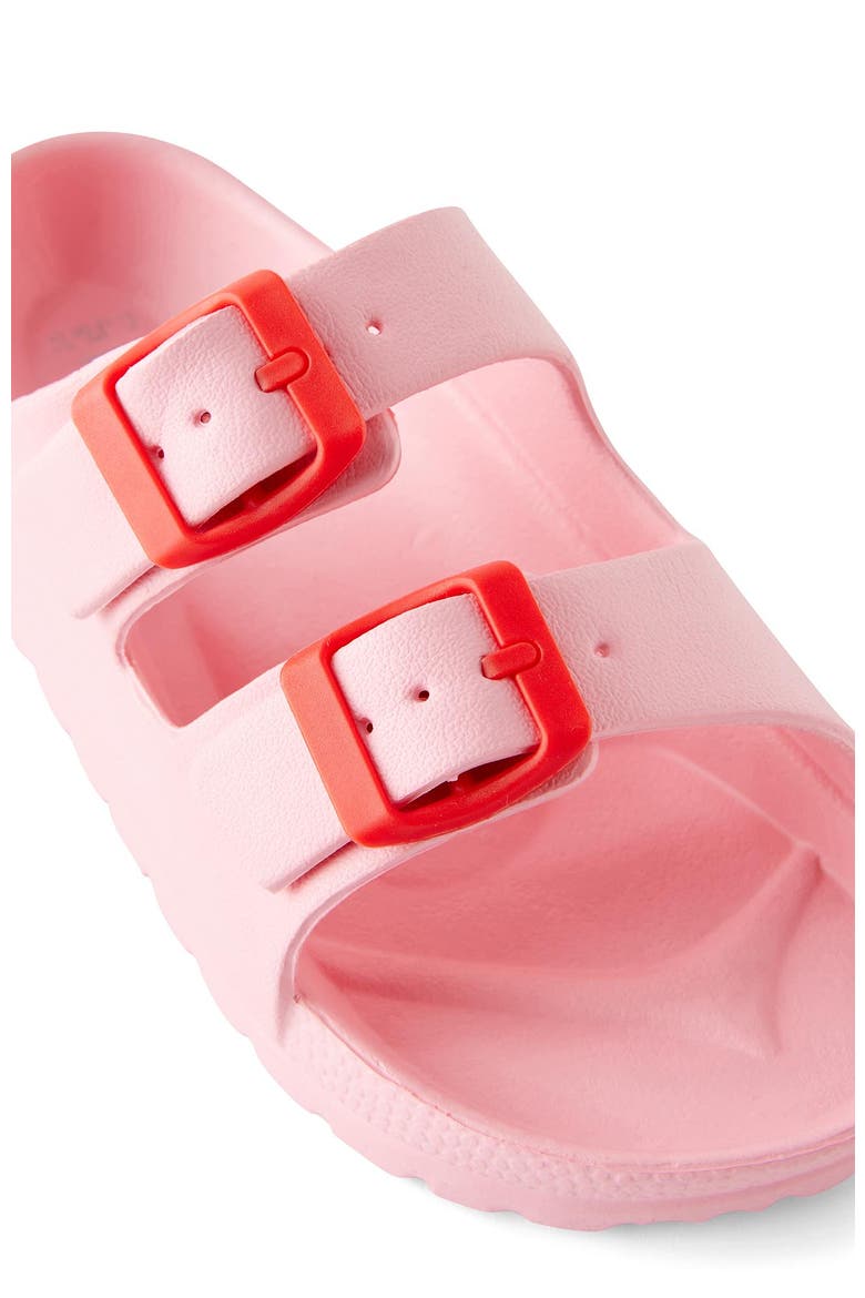 Kid's Twin Strap Slide, Alternate, color, Sunkissed Varsity Red
