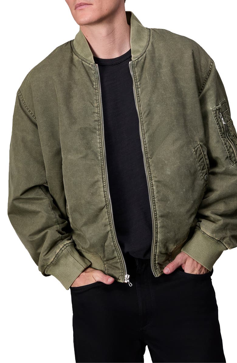 rag & bone Manston Nylon Bomber Jacket, Main, color, Army