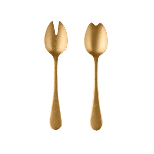 Mepra Vintage Salad Serving Set In Gold