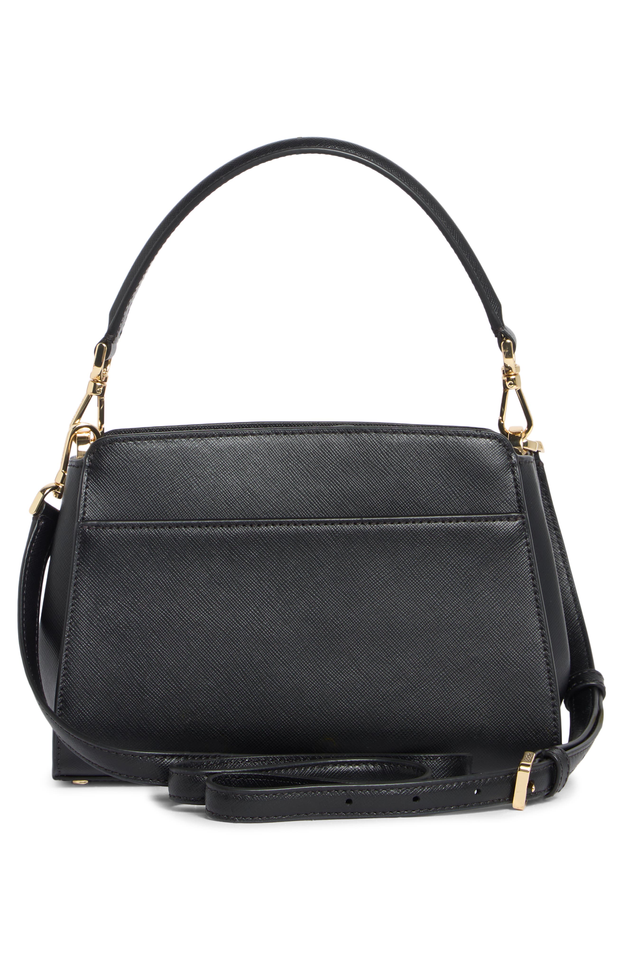 Kate Spade New York madison saffiano leather small satchel, Alternate, color, Black