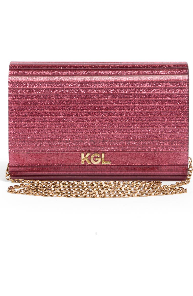 Kurt Geiger London Disco Crystals Acrylic Clutch, Alternate, color, Pink