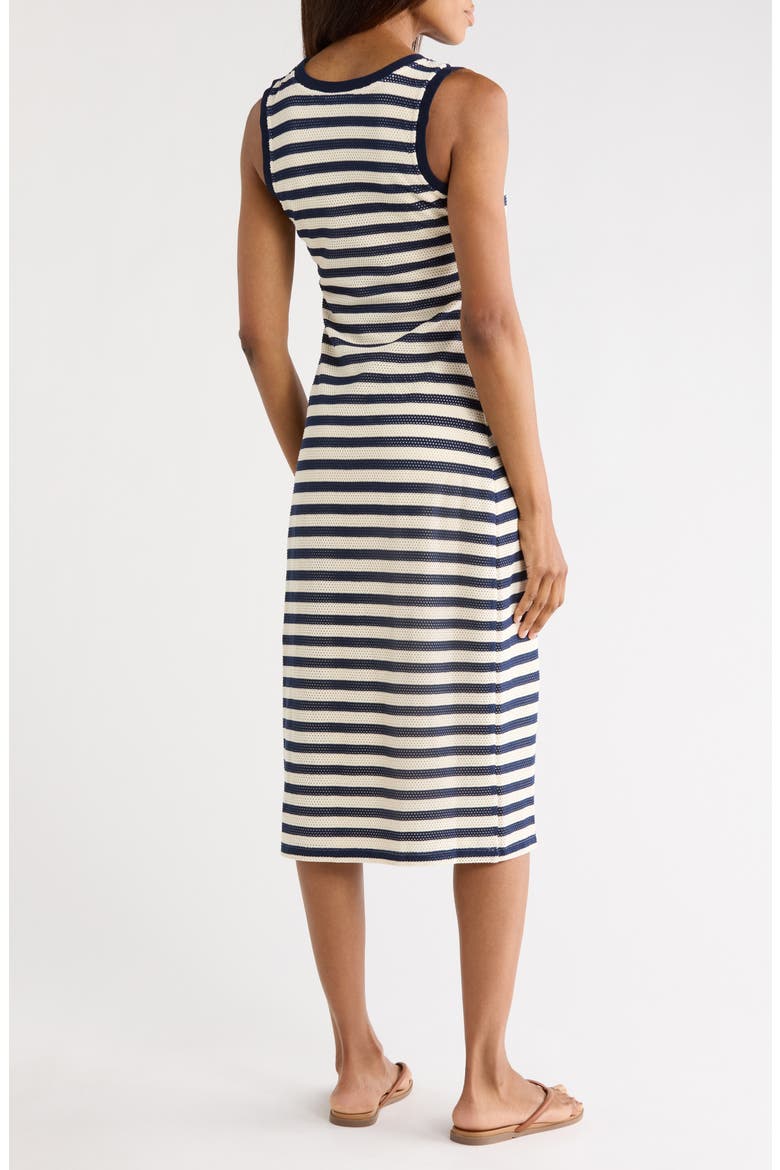 Miranda Stripe Mesh Cotton Blend Tank Dress, Alternate, color, SPORTY STRIPE KNIT NAVY