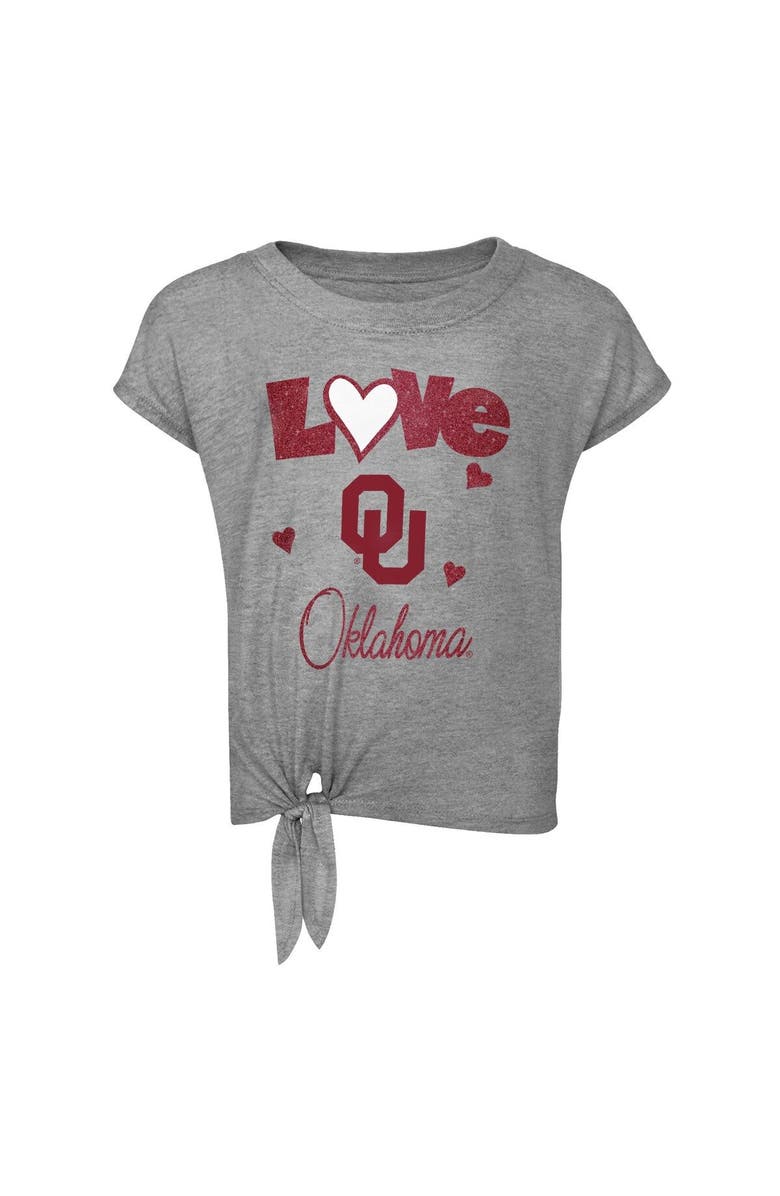 Outerstuff Infant Heather Gray/Crimson Oklahoma Sooners Forever Love T-Shirt & Leggings Set, Alternate, color, Heather Gray