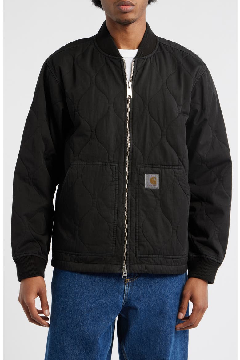 Kylan Onion Quilted Liner Coat, Alternate, color, BLACK