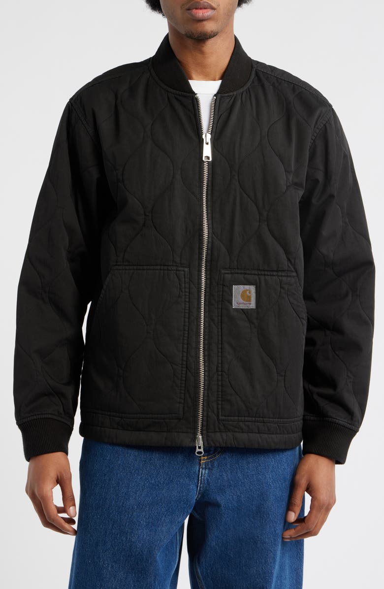Carhartt Work In Progress Kylan Onion Quilted Liner Coat, Alternate, color, Black