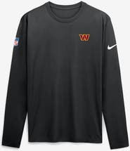 Nike Men's Nike Black Washington Commanders Sideline Small Logo Legend Dri-FIT Long Sleeve T-Shirt