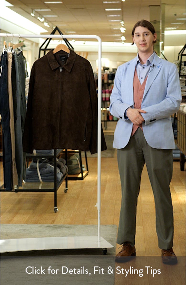Minimal Moto Suede Zip Jacket, sales video thumbnail