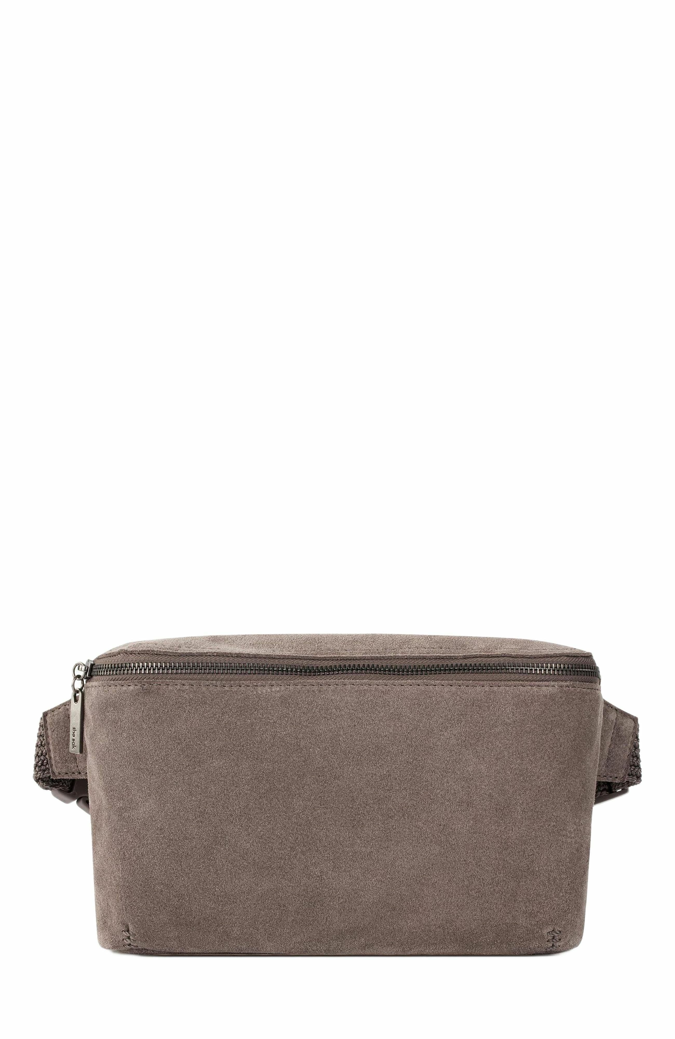The Sak Caraway Large Belt Bag, Main, color, Mushroom Suede