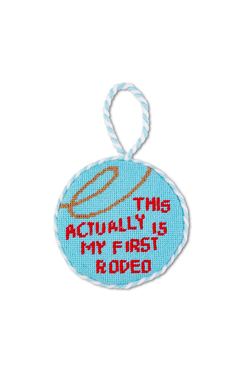Furbish Needlepoint Ornament - First Rodeo, Main, color, Blue