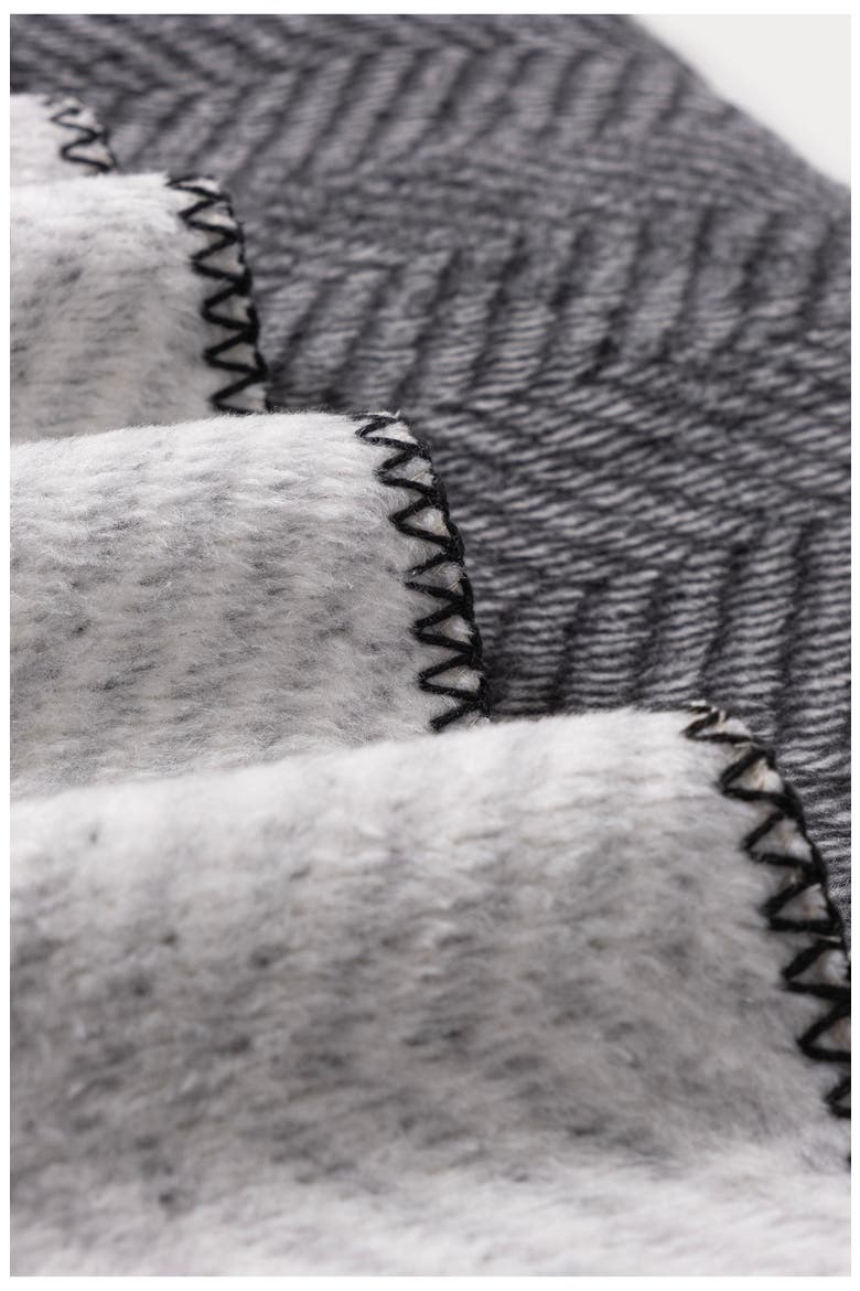 Logo Turkish Cotton Throw Blanket, Alternate, color, BLACK