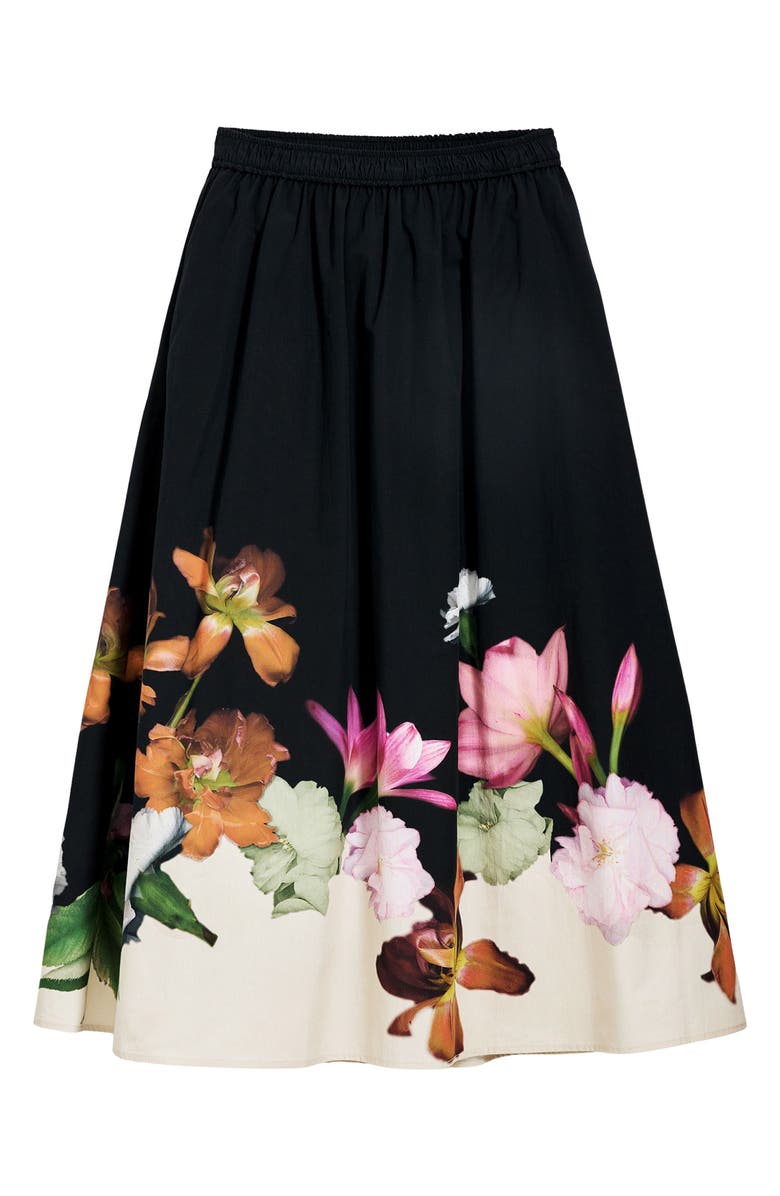 Desigual Floral Print Maxi Skirt, Alternate, color, 