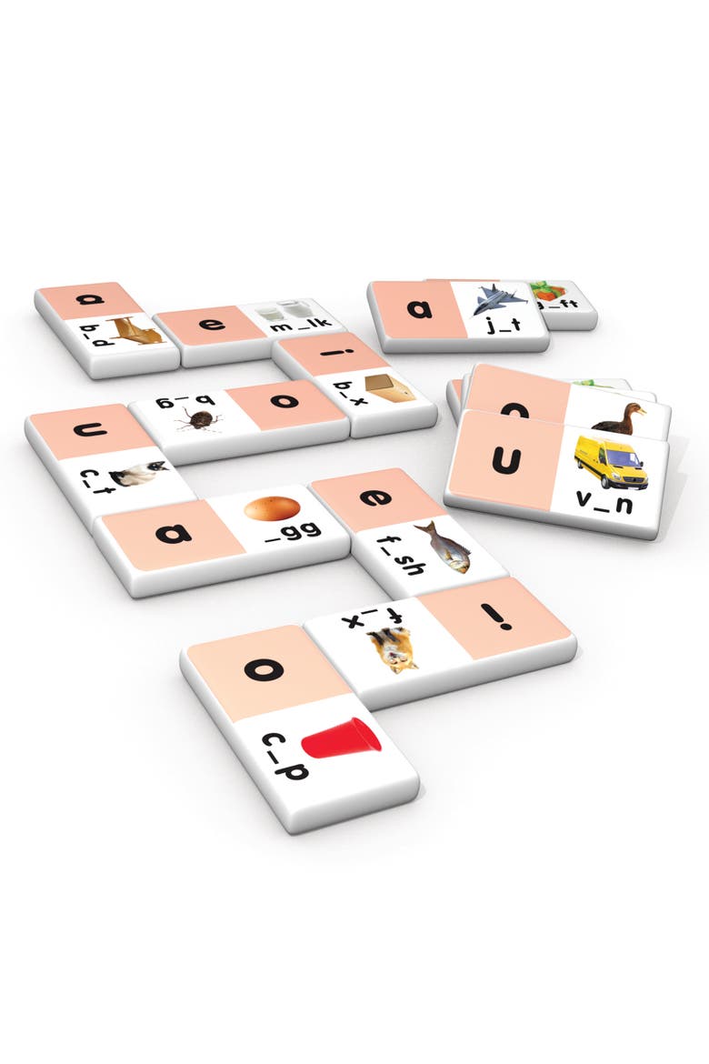 Short Vowel Dominoes Action Tile Game, Main, color, Multicolored