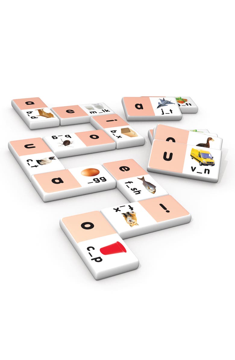 Junior Learning Short Vowel Dominoes Action Tile Game, Main, color, Multicolored